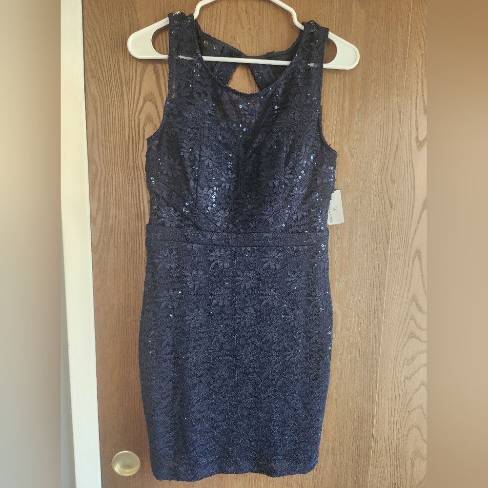 Windsor Midnight Blue Sequin Mini Dress